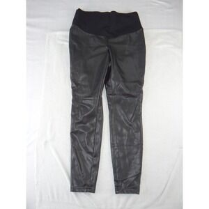Stork & Babe Womens Maternity‎ Faux Leather Leggings Black Skinny Size S/P 2598